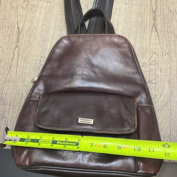 Landau Sacomoto Brown Leather Backpack Bag - Picture 7 of 9